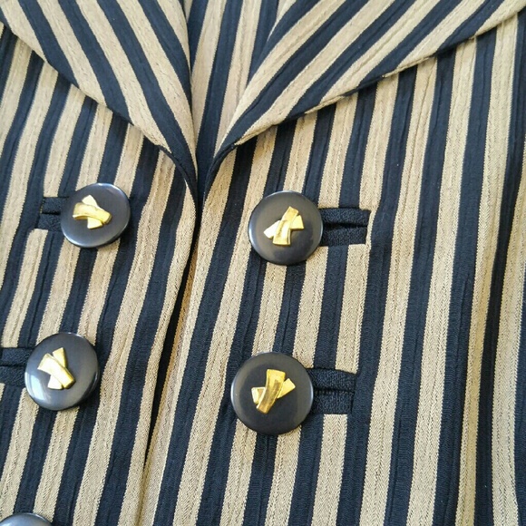 Scarlett Vintage Striped Jacket Blazer - Picture 3 of 4